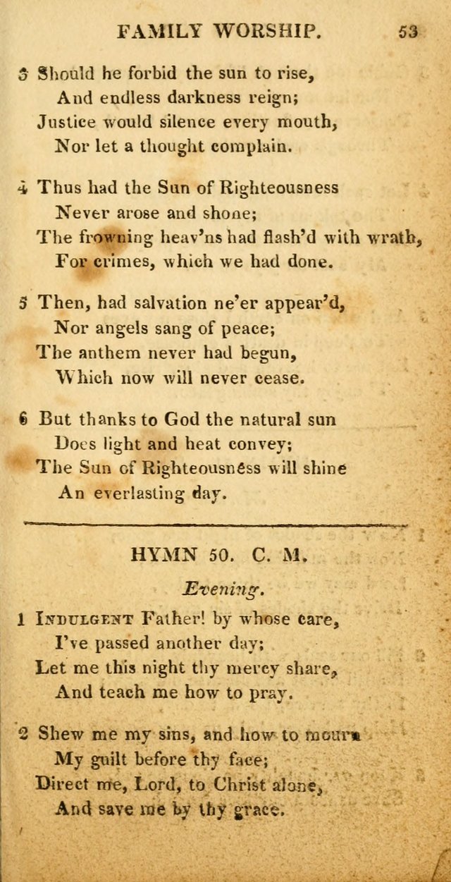 Hymns for Family Worship, with Prayers for Every Day in the Week (2nd ed.) page 53