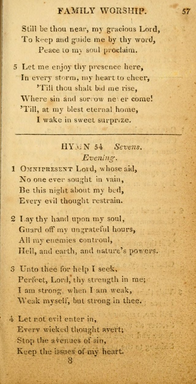 Hymns for Family Worship, with Prayers for Every Day in the Week (2nd ed.) page 57