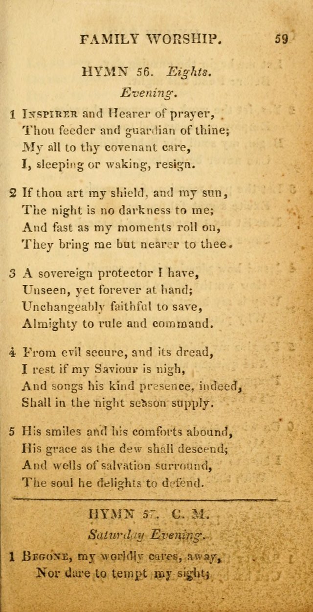 Hymns for Family Worship, with Prayers for Every Day in the Week (2nd ed.) page 59