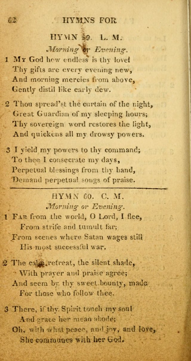 Hymns for Family Worship, with Prayers for Every Day in the Week (2nd ed.) page 62