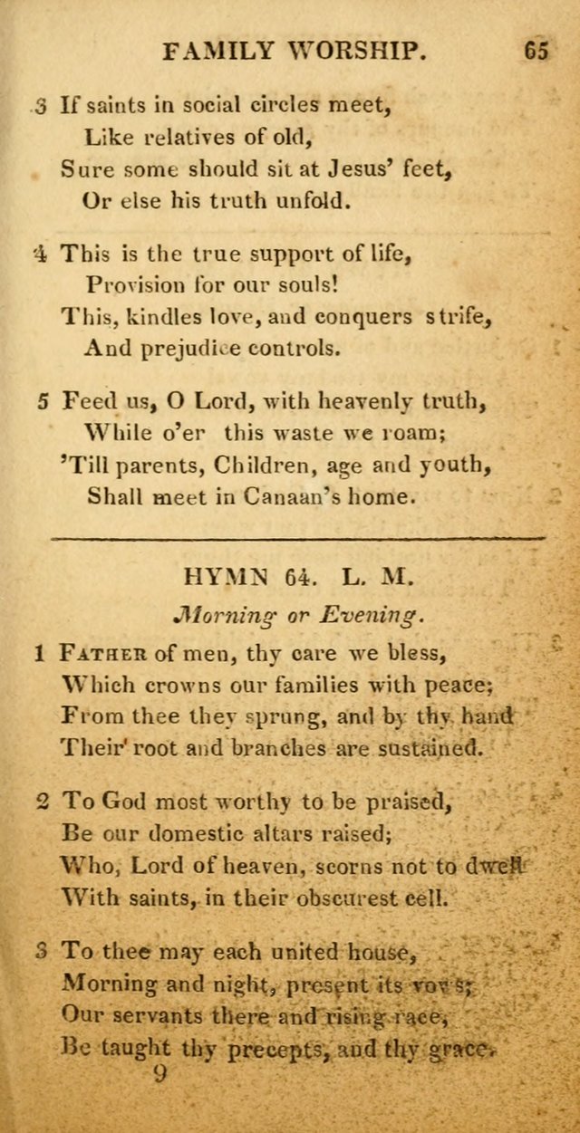 Hymns for Family Worship, with Prayers for Every Day in the Week (2nd ed.) page 65