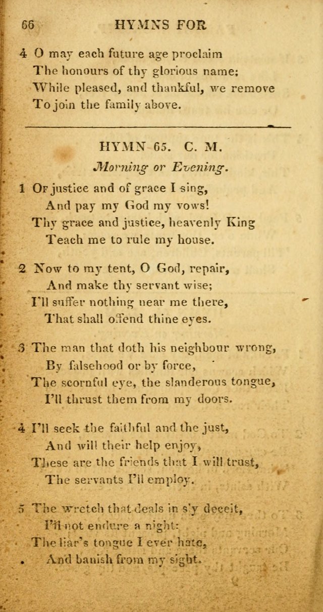 Hymns for Family Worship, with Prayers for Every Day in the Week (2nd ed.) page 66