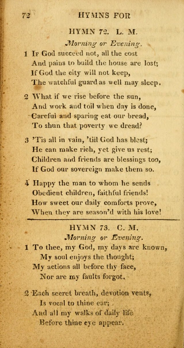 Hymns for Family Worship, with Prayers for Every Day in the Week (2nd ed.) page 72