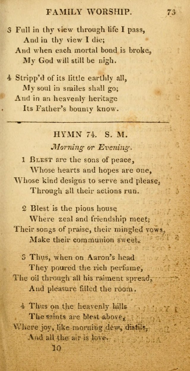 Hymns for Family Worship, with Prayers for Every Day in the Week (2nd ed.) page 73