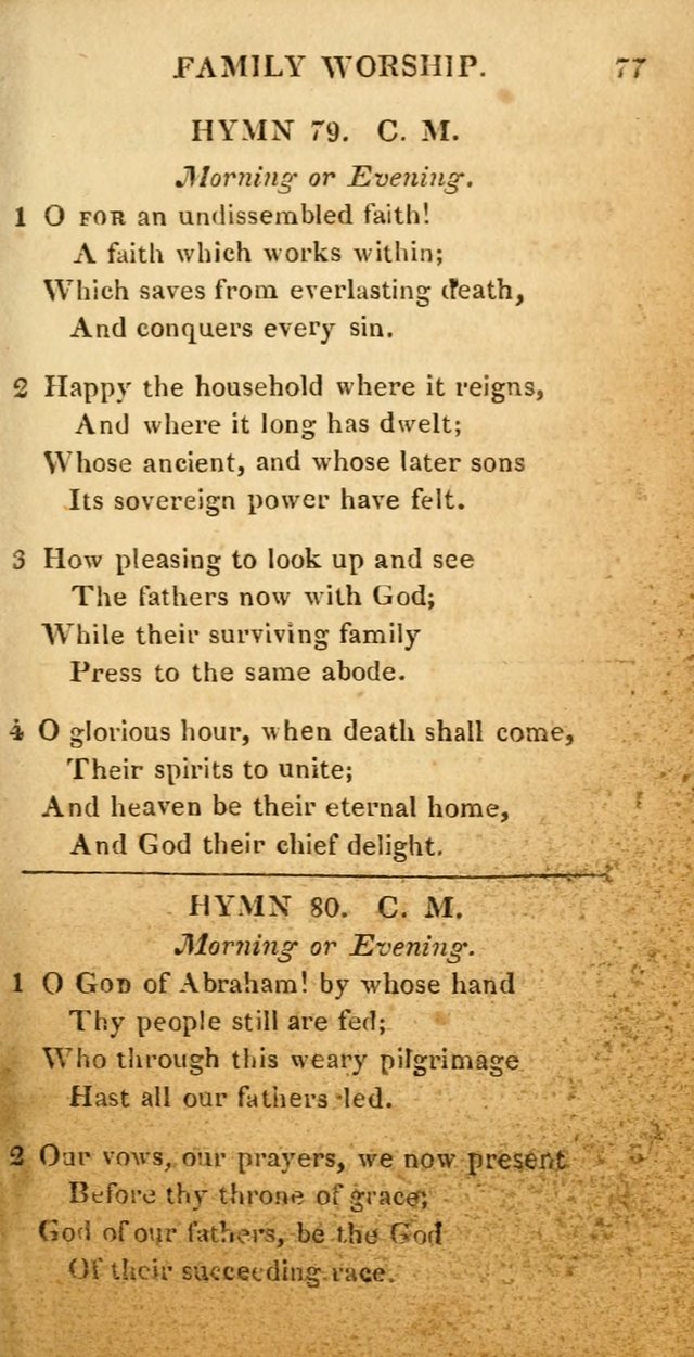 Hymns for Family Worship, with Prayers for Every Day in the Week (2nd ed.) page 77