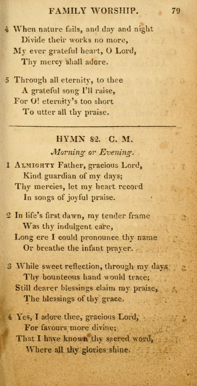 Hymns for Family Worship, with Prayers for Every Day in the Week (2nd ed.) page 79