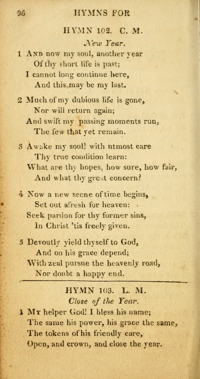 Hymns for Family Worship, with Prayers for Every Day in the Week (2nd ed.) page 96