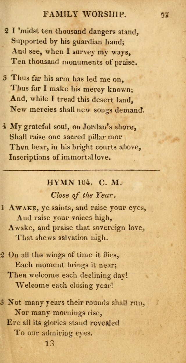 Hymns for Family Worship, with Prayers for Every Day in the Week (2nd ed.) page 97