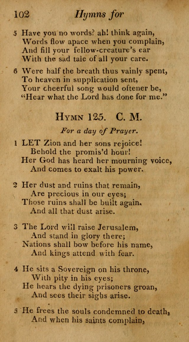 Hymns for Family Worship with Prayers for Every Day in the Week, Selected  from Various Authors page 103