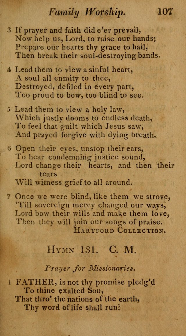 Hymns for Family Worship with Prayers for Every Day in the Week, Selected  from Various Authors page 108