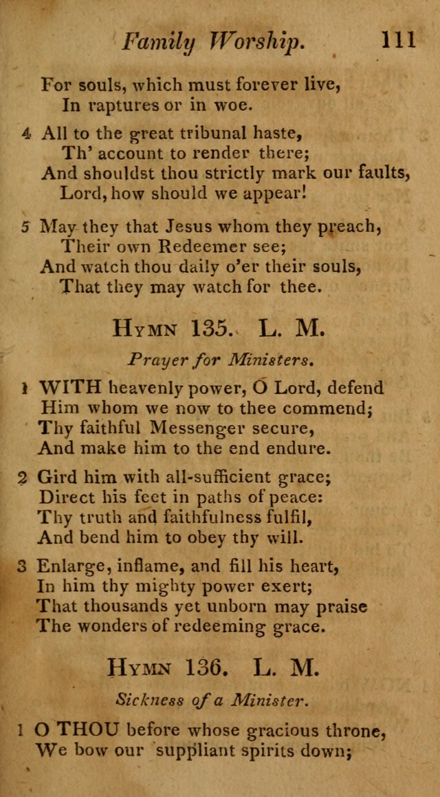 Hymns for Family Worship with Prayers for Every Day in the Week, Selected  from Various Authors page 112