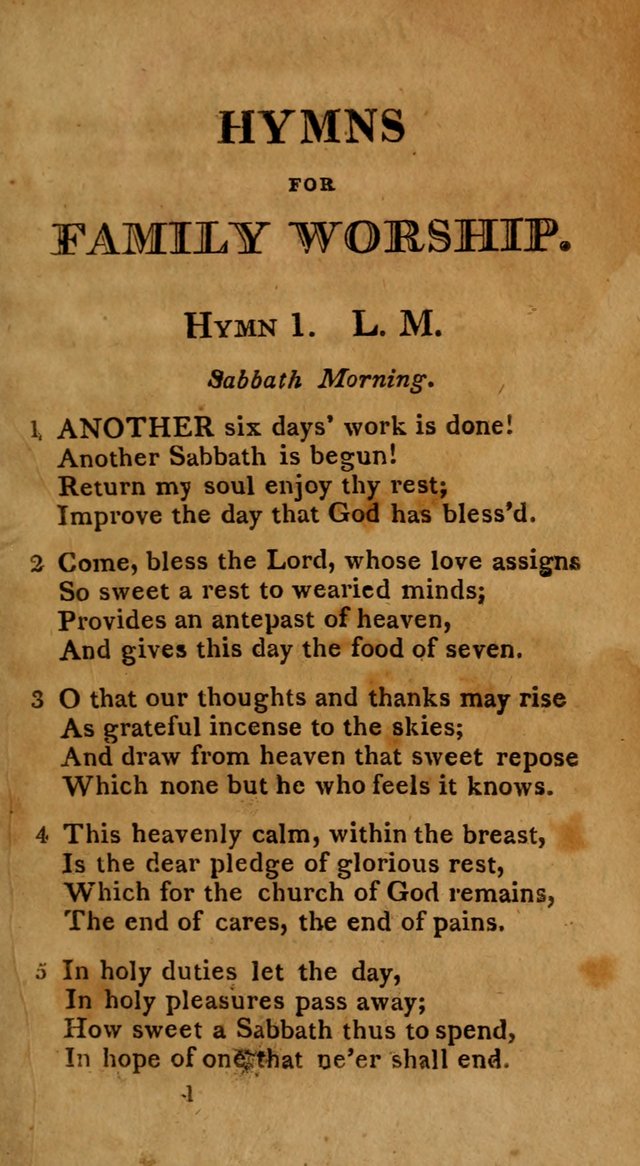 Hymns for Family Worship with Prayers for Every Day in the Week, Selected  from Various Authors page 2