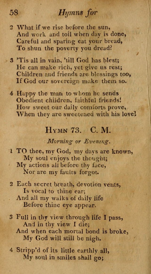 Hymns for Family Worship with Prayers for Every Day in the Week, Selected  from Various Authors page 59