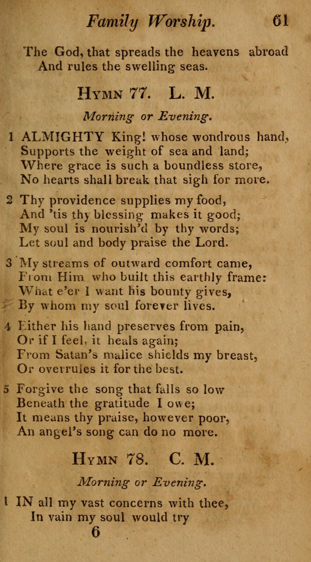 Hymns for Family Worship with Prayers for Every Day in the Week, Selected  from Various Authors page 62