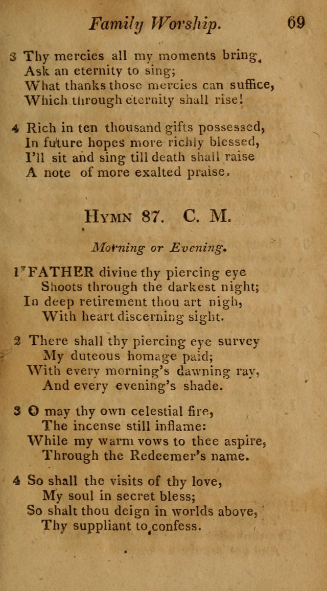 Hymns for Family Worship with Prayers for Every Day in the Week, Selected  from Various Authors page 70