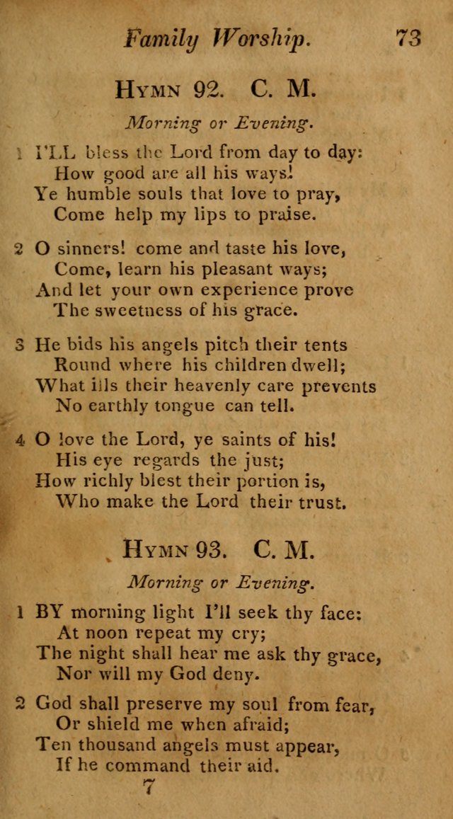 Hymns for Family Worship with Prayers for Every Day in the Week, Selected  from Various Authors page 74