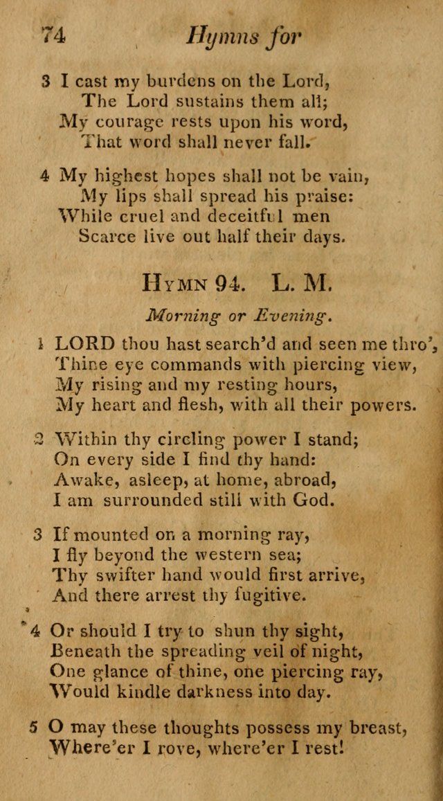 Hymns for Family Worship with Prayers for Every Day in the Week, Selected  from Various Authors page 75