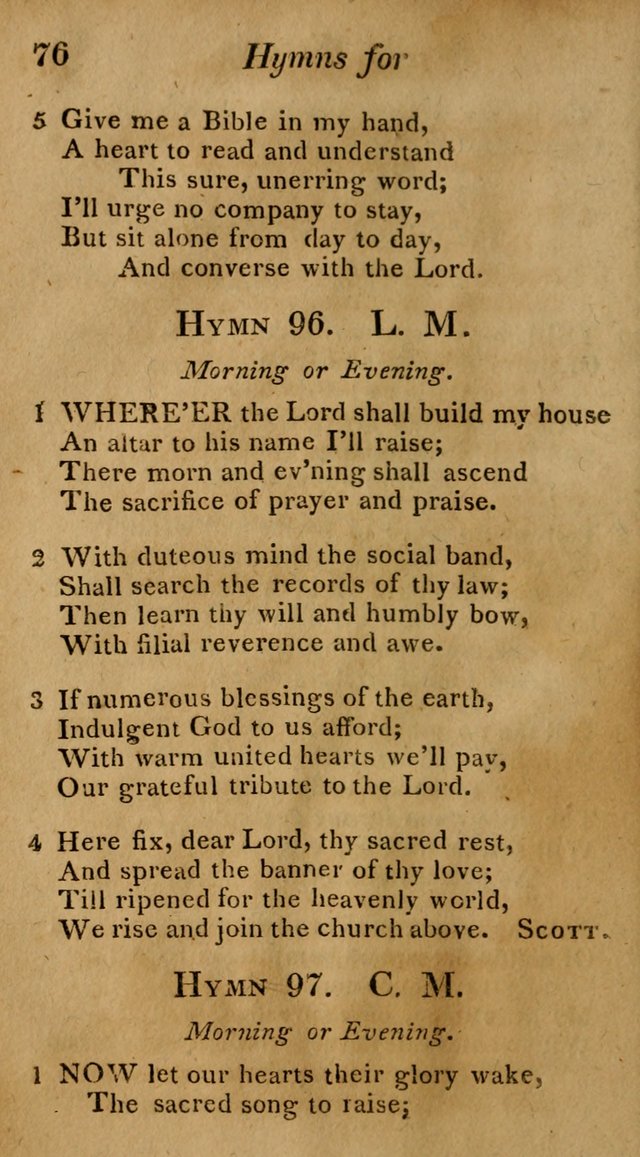 Hymns for Family Worship with Prayers for Every Day in the Week, Selected  from Various Authors page 77