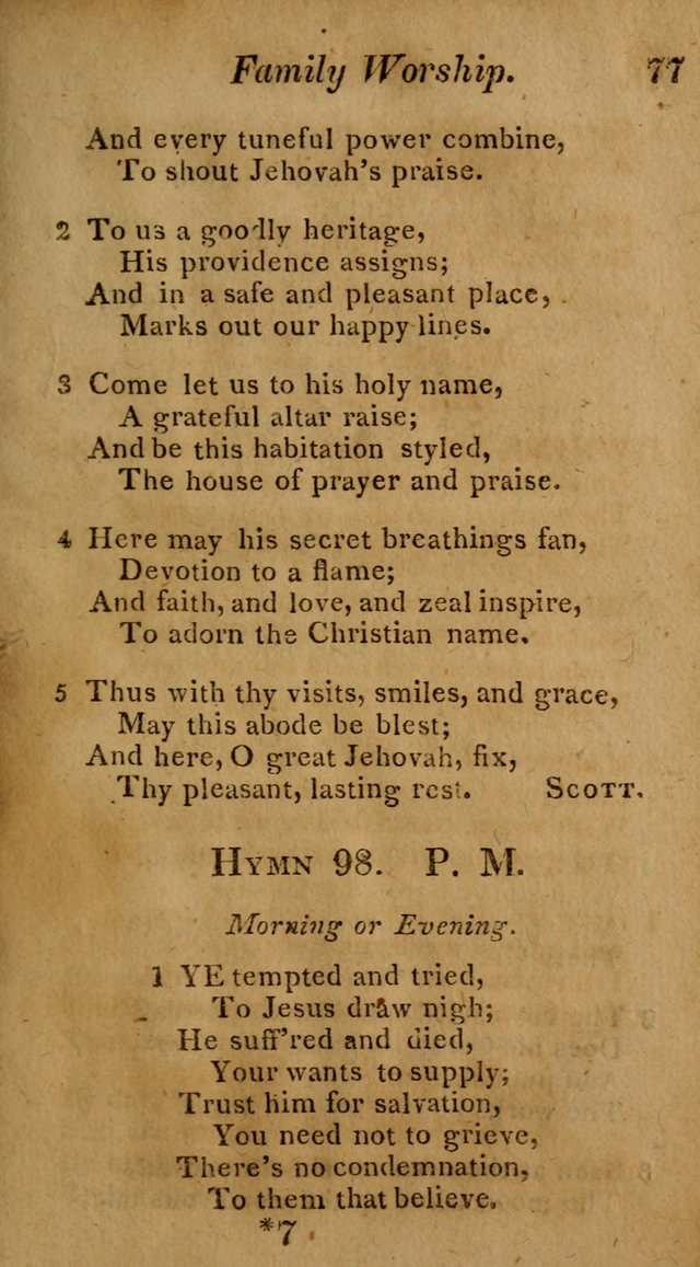 Hymns for Family Worship with Prayers for Every Day in the Week, Selected  from Various Authors page 78