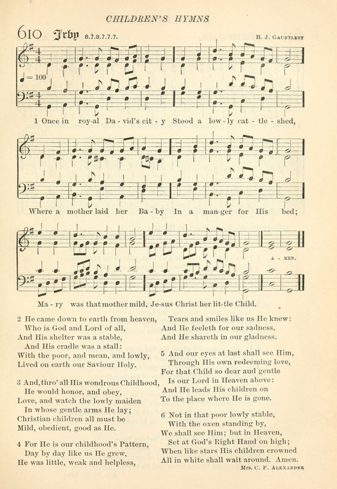 Hymns of the Faith: with psalms for the use of congragations page 600