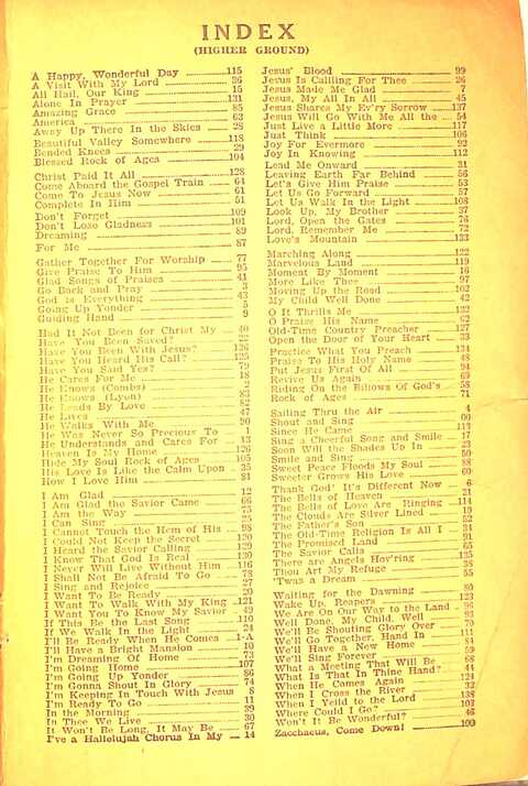 Higher Ground: our first 1954 book for singing schools, conventions, etc. page 159