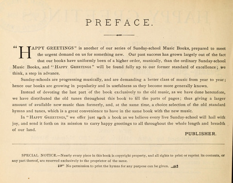 Happy Greetings: a Collection of Choice Original Hymns and Tunes page 2