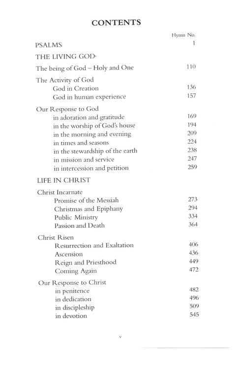 Hymns of Glory, Songs of Praise page iii