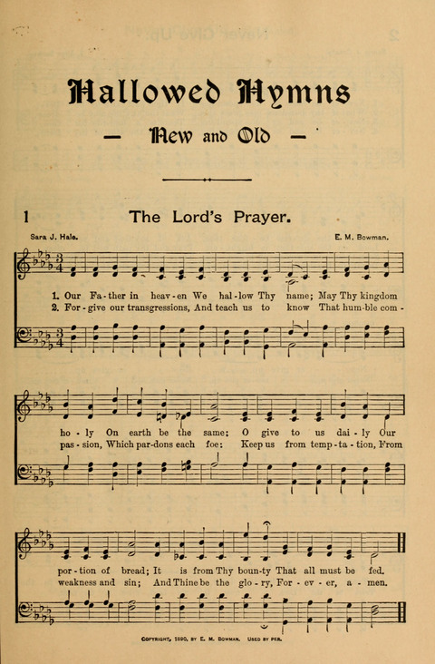 Hallowed Hymns: New and Old page 1