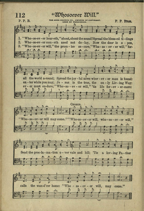 Harvest Hymns: Singable Gospel Songs page 112