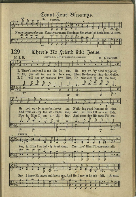 Harvest Hymns: Singable Gospel Songs page 129