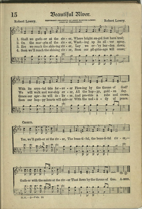 Harvest Hymns: Singable Gospel Songs page 15