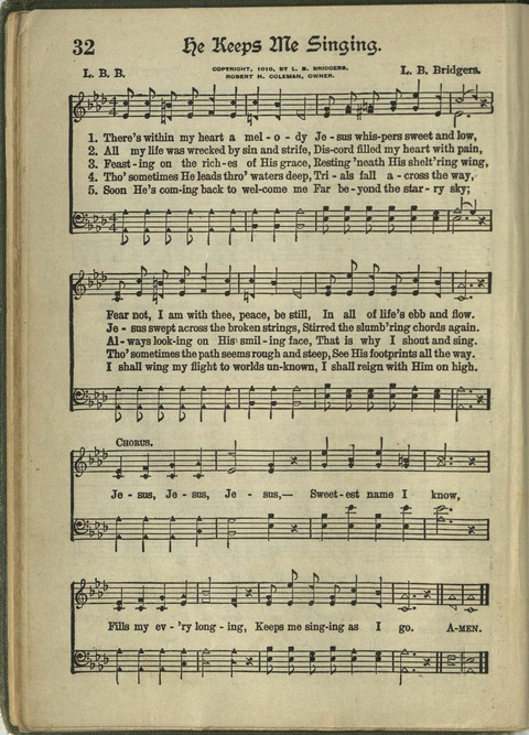 Harvest Hymns: Singable Gospel Songs page 32