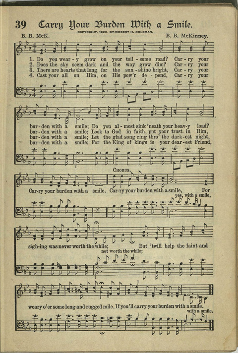 Harvest Hymns: Singable Gospel Songs page 39