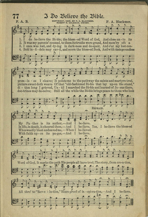 Harvest Hymns: Singable Gospel Songs page 77