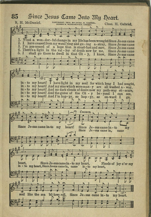 Harvest Hymns: Singable Gospel Songs page 85