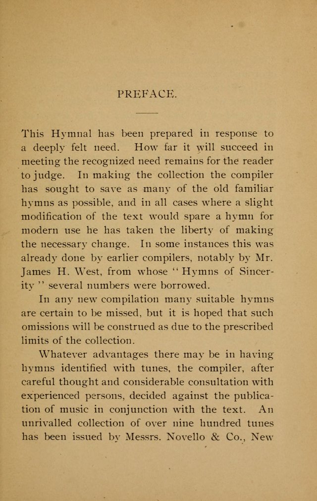 Hymns in Harmony with Modern Thought page vii