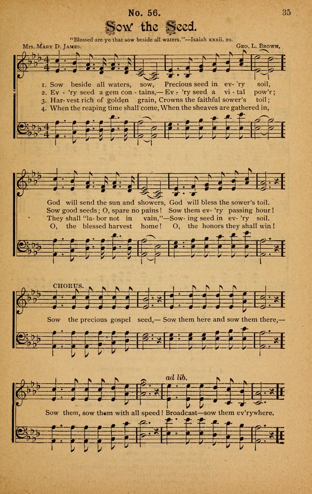 The Highway Hymnal: a choice collection of popular hymns and music, new and old. Arranged for the work in camp, convention, church and home page 35