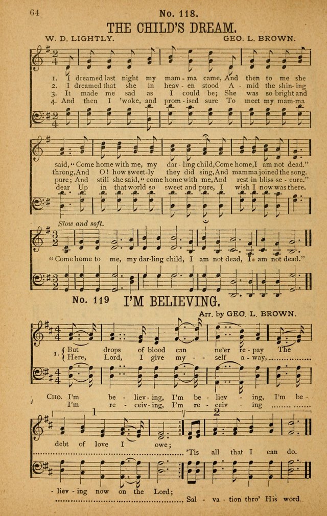 The Highway Hymnal: a choice collection of popular hymns and music, new and old. Arranged for the work in camp, convention, church and home page 64