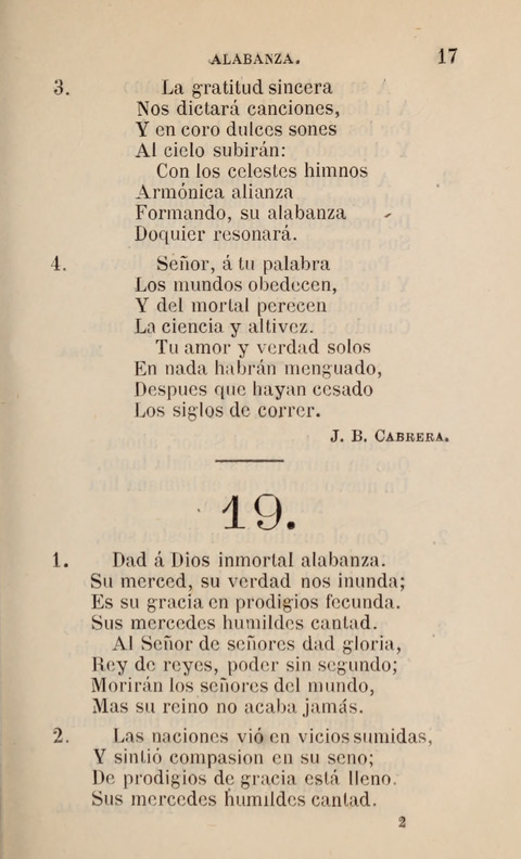 Himnario para uso de la Iglesia Cristiana Española page 19