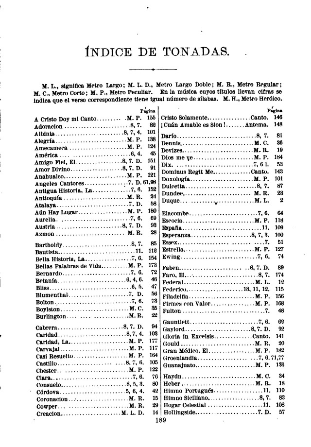 Himnario de la Iglesia Metodista Episcopal page 197