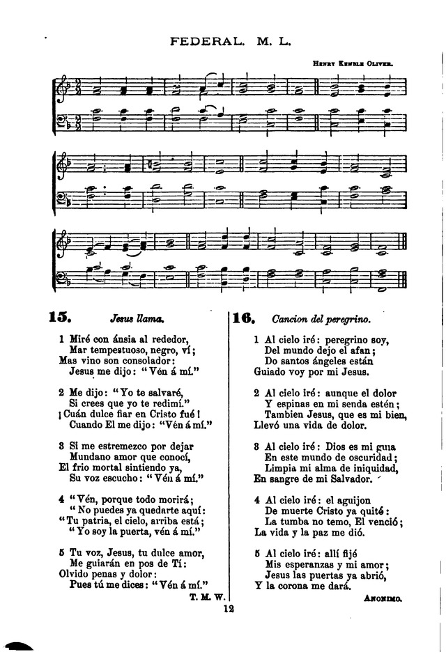 Himnario de la Iglesia Metodista Episcopal page 20