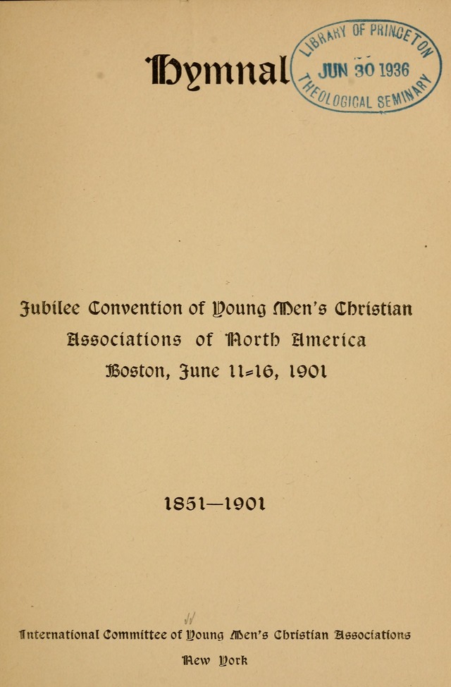 Hymnal: Jubilee Convention of Young Men