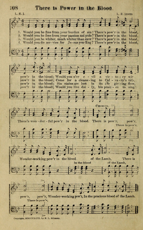 Hosannas to the King: A collection of Gospel Hymns suited to Church, Sunday School and Evangelistic Services page 110