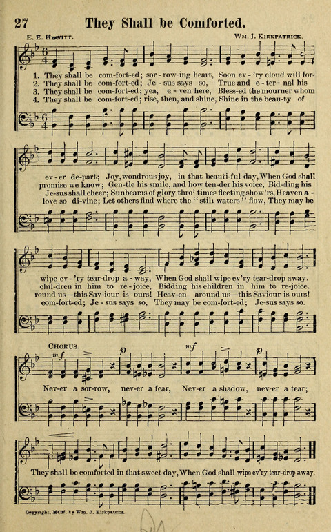 Hosannas to the King: A collection of Gospel Hymns suited to Church, Sunday School and Evangelistic Services page 27