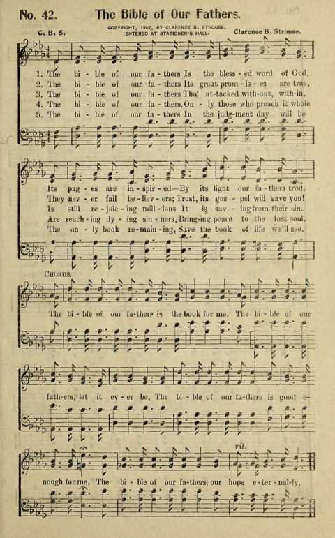 Hosannas to the King: A collection of Gospel Hymns suited to Church, Sunday School and Evangelistic Services page 43