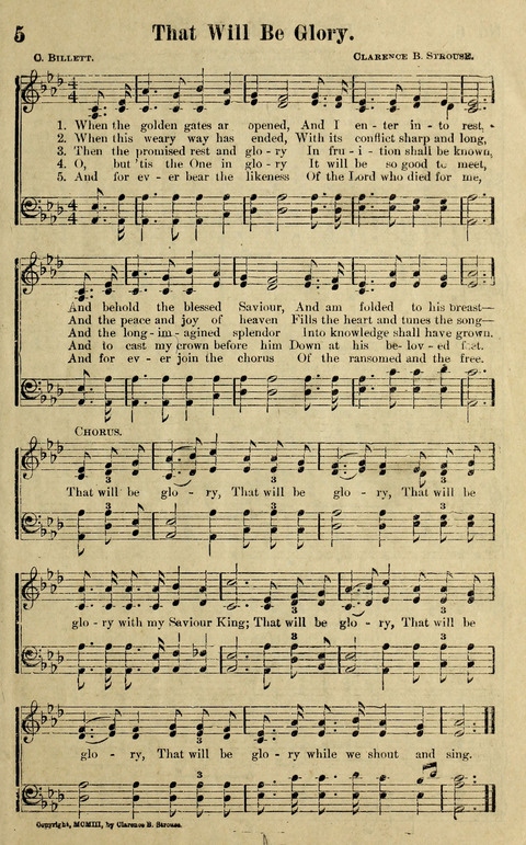 Hosannas to the King: A collection of Gospel Hymns suited to Church, Sunday School and Evangelistic Services page 5