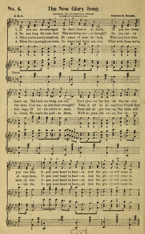 Hosannas to the King: A collection of Gospel Hymns suited to Church, Sunday School and Evangelistic Services page 6