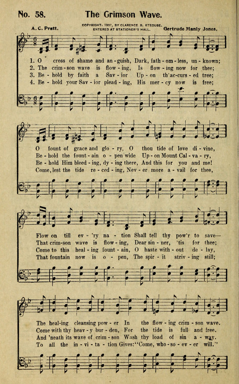 Hosannas to the King: A collection of Gospel Hymns suited to Church, Sunday School and Evangelistic Services page 60