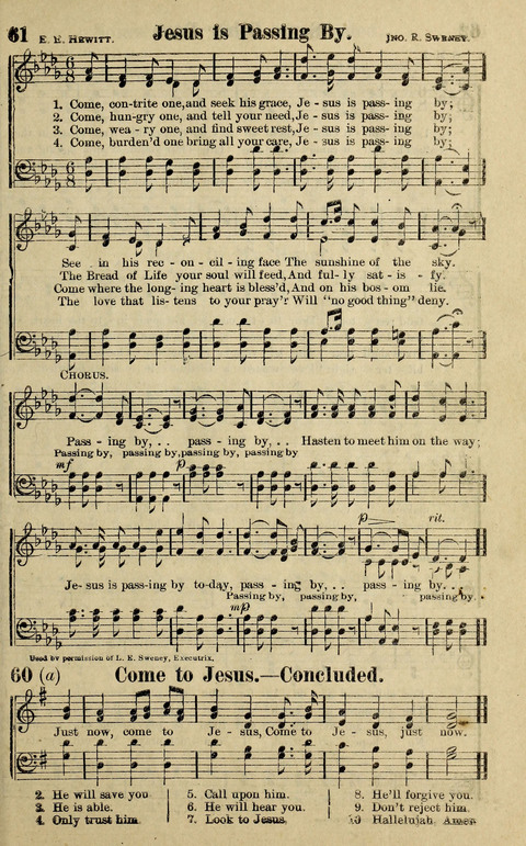 Hosannas to the King: A collection of Gospel Hymns suited to Church, Sunday School and Evangelistic Services page 63