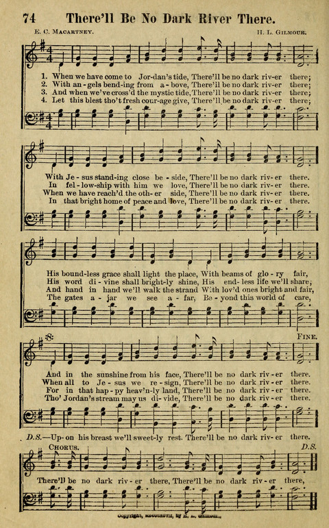 Hosannas to the King: A collection of Gospel Hymns suited to Church, Sunday School and Evangelistic Services page 76